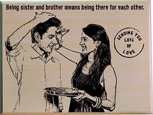 Personalised Wooden Engraved Plaque for Sister (Cream Color) 8 X 10 inch