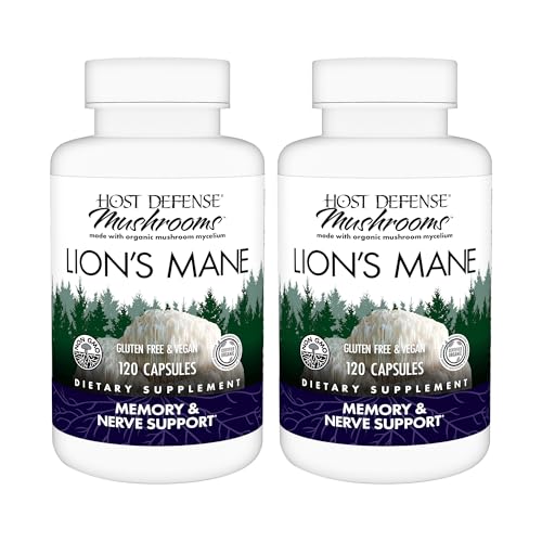 Host Defense Lion's Mane Capsules, 240 ct (Pack of Two 120 ct Units)