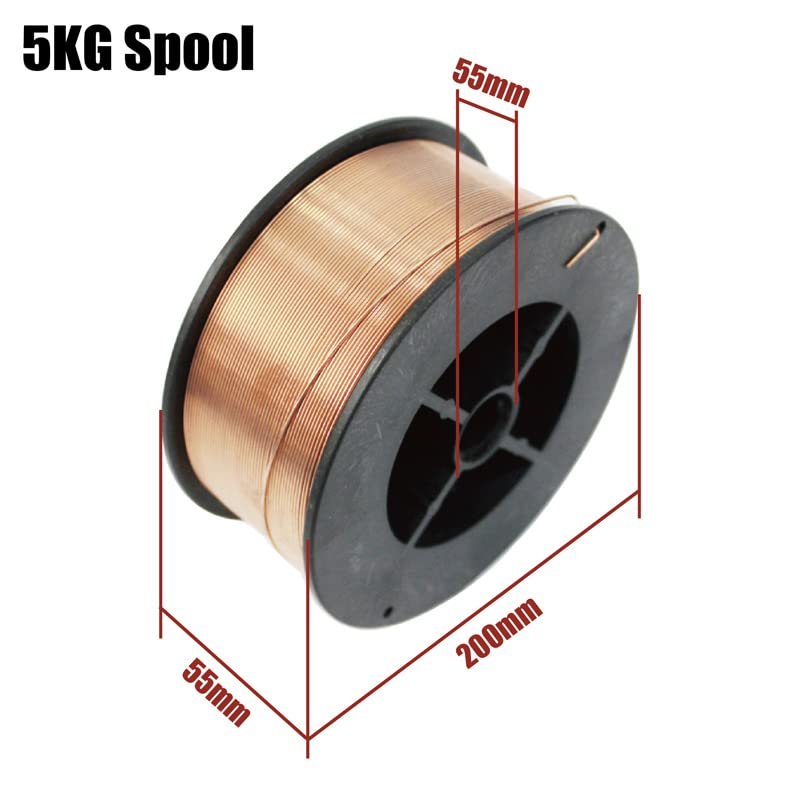 WALNUTS Bobina da 5 kg ER70S-6 Filo for Saldatura Mig in Acciaio Dolce 0,8 mm 1,0 mm 1,2 mm 1,6 mm (Color : 0.8mm 5KG Spool)
