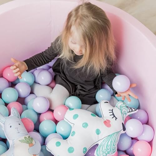 image for bebikim Ball Pit Balls 50 Count Purple Soft Play Balls for Kids Ball P
