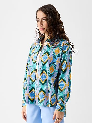 Image of The Souled Store TSS : Purple Heather Women and Girls Regular Fit Full Sleeves Cotton Shirt (225321)