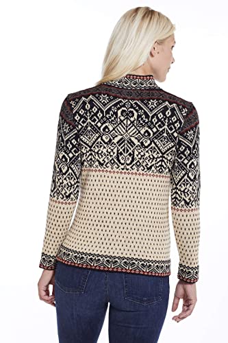 Invisible World Womens Alpaca Wool Sweater Half-Zip Norwegian Pullover X-Large White #TOP2