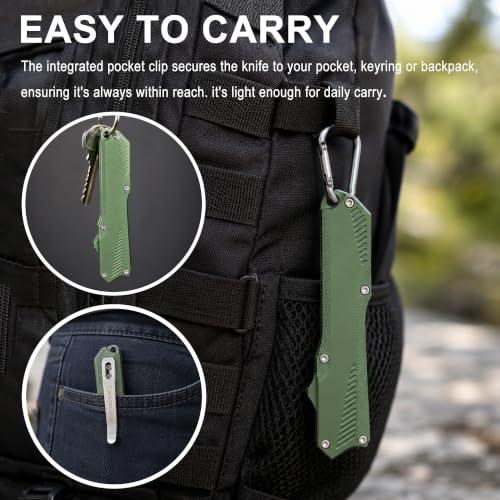 Image of Caressolove Retractable Folding Scalpel Knife with Pocket Clip For Men