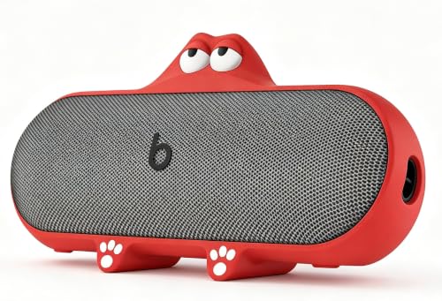 Geiomoo Silicone Case for Beats Pill (2024 Release) Speaker, Protective Portable Scratch Shock Resistant Cover (Red)