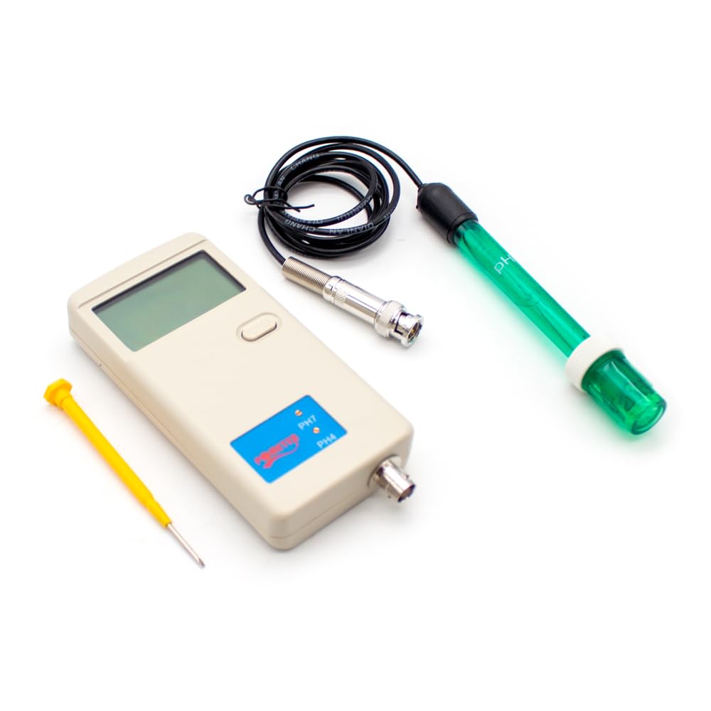 Toplionace Ph Metro Digitale Portatile per Acqua per Laboratorio Chimico Biologico Analizzatore 0.00-14.00ph, PH-012