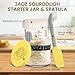 Sourdough Starter Kit with Cotton Rope Banneton Basket & Jar, Bread Baking Supplies and Tools Set, Complete Sourdough Bread Making Kit, Baking Gift for Women Moms & Beginners