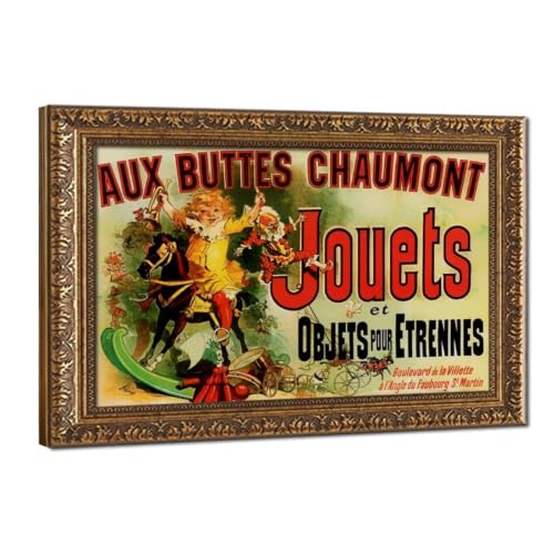 Impression sur toile vintage pour décorer un bureau cadre en bois suspendu salon