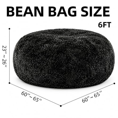 Image of Memory Foam Bean Bag Chair for Adults,Comfy Large Beanbag