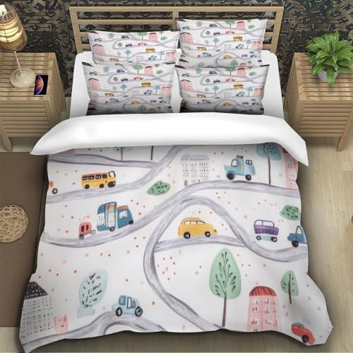 Parure de lit microfibre 3D haute qualité lit simple ado 140x200 cm