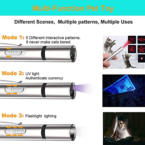 image for IVVTRYI Laser Pointer Cat Toys for Indoor, Rechargeable, 7 Adjustable 