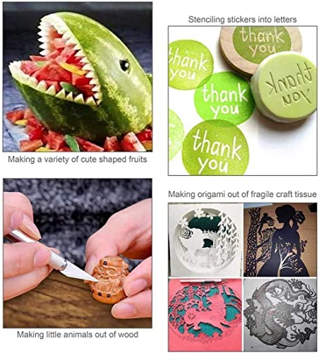 Diyself 1 Pcs Exacto Knife With 11 Pcs Sk5 High Carbon Steel Exacto Blades Kit, Precision Knife Craft Knife Hobby Knife, 1Pcs Steel 15Cm Ruler For Art, Scrapbooking, Stencil (Black) #TOP3