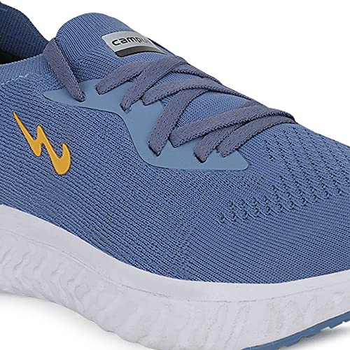 Image of Campus Men's Prix Pro Slate, Mustard Mesh Running Shoe - 9 UK