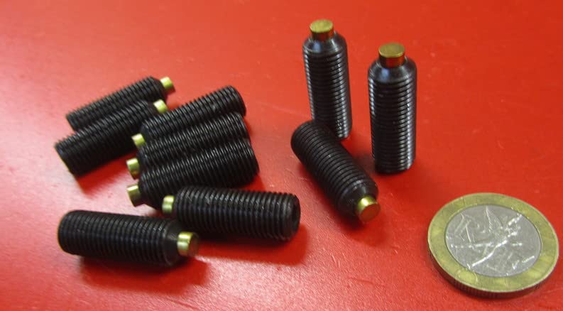 Black Oxide Steel Brass Tip Set Screw 3/8