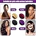 4Pcs Silk Satin Bonnets for Sleeping - Elastic Wide Band Wrap for Black Women Men,Silk Bonnets for Curly Hair,Large Hair Cap for Sleeping (Black+Wine Red+Purple+Brown)