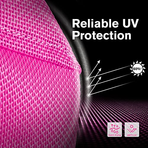 Harrison Howard UV-proof Multi-Function Fabrics Thick Fleece Padding Horse Fly Mask Half Face with Ears Magenta Horse Large - Image 3