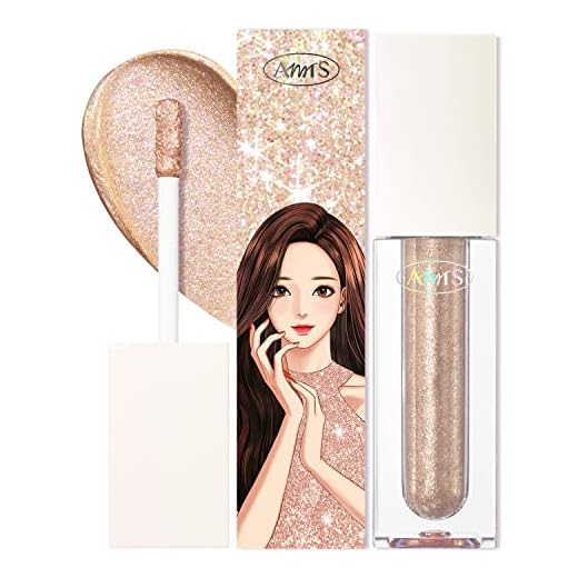 AMTS x webtoon True beauty Makeup, liquid glitter eyeshadow, vegan korean eye glitter, shimmer eyeshadow highlighter, kbeauty, kdrama #01 Rich