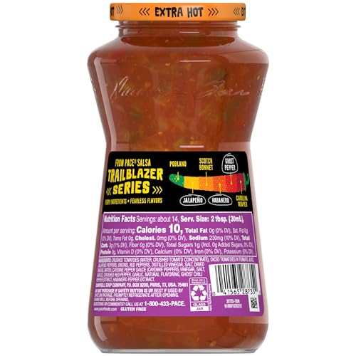Image of Pace Ghost Pepper Habanero Extra Hot Salsa, 16 oz Jar (Pack of 2)