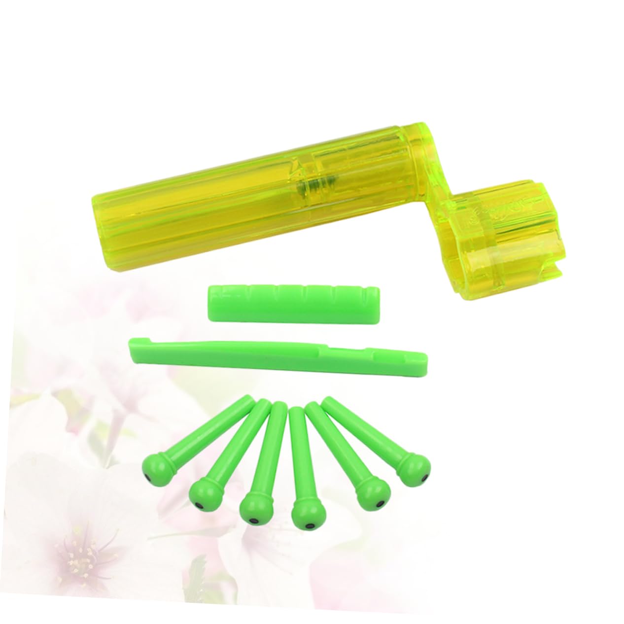 Generic 1g11 Guitar Saddle Nut Kit Green Wire Reel Pillow Stud Set High Guitar Accessory for Easy Replacement