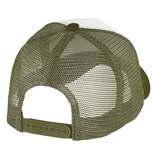 Image of Falari 5-Panel Mesh Baseball Cap, Trucker Hat, Structured Plain Design, Cotton, Adjustable Size