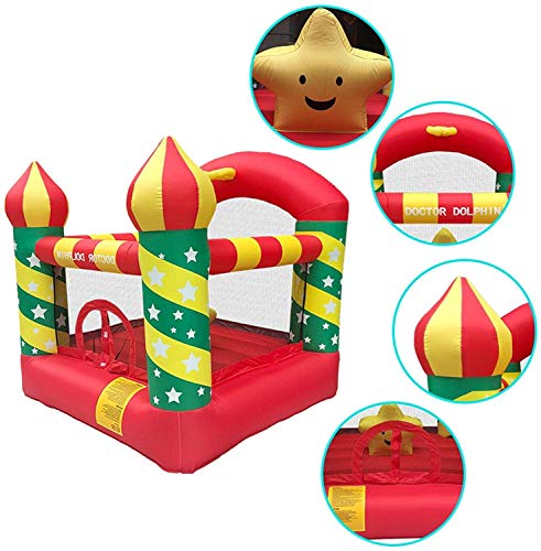 Mosunx Inflatable Bouncer House, Kids Inflatable Bouncer House with Air Blower, Indoor Outdoor Bounce House for Birthday Party (Red, 7.4 x 7.2 x 7 Feet (LxWxH)) - Thumbnail 5
