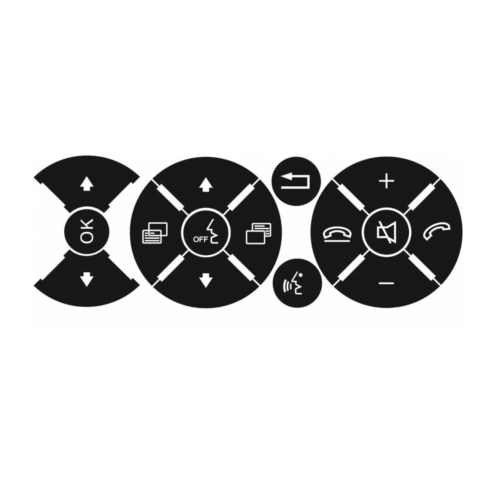 Modification Interior Compatible with Benz W204 C E G Class 2007 2008 2009 2010 2011 2012 2013 2014 Steering Wheel Button Repair Decals Sticker Matte Black