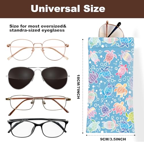 Image of Anikathy 2Pcs Sunglass Eyeglass Glasses Case Soft PU Leather with Cleaning Cloth Cute Glasses Pouch Bag for Men Women Girs