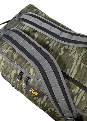 Image of Muddy Outdoors DV8 70L Waterproof Duffle Bag - Mossy Oak Bottomland - Welded IPX6 Water-Resistant PU Construction with Reinforced TPU Bottom