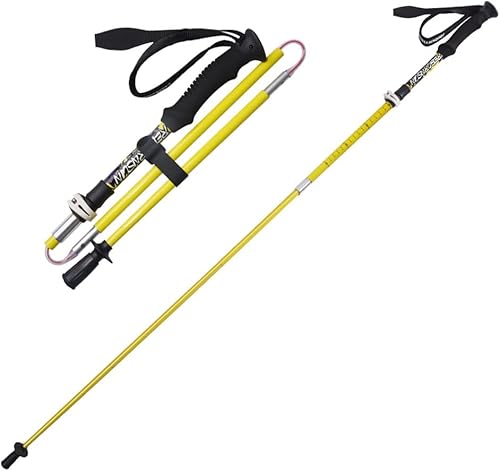 HXR Bastones de senderismo telescópicos plegables de fibra de carbono para exteriores, adecuados para senderismo, bastones de senderismo (color