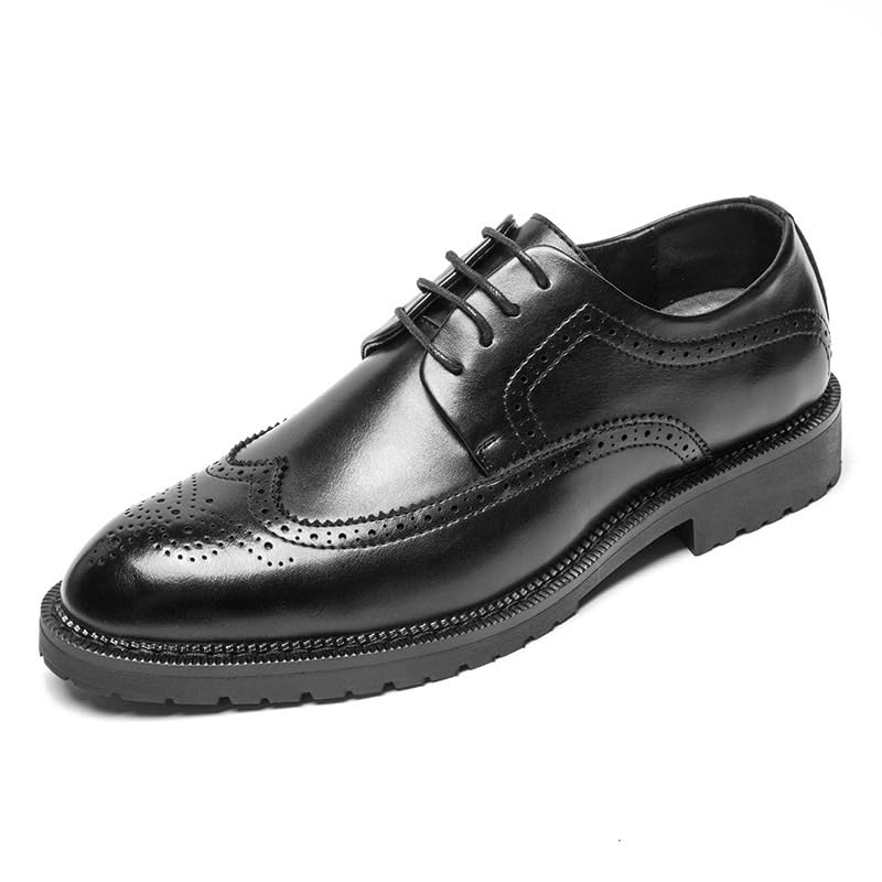 Men Dress Oxford Lace-up Plain Toe Party Genuine Leather Party Wedding Non Slip Anti-Slip Classic