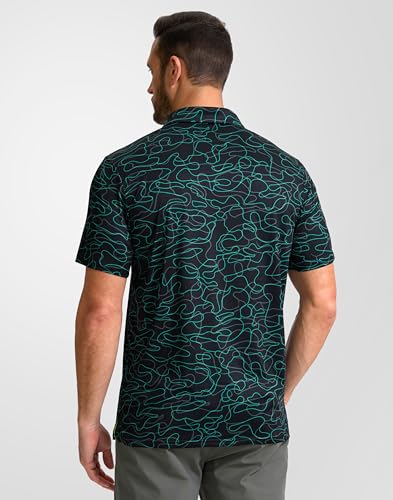 Image of Obla Mens Golf Polo Shirts Short Sleeve Dry Fit Performance Moisture Wicking Casual Print Collared Golf Shirts for Men