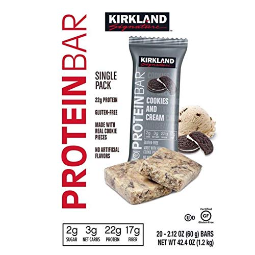 Kirkland Signature Protein Bars Cookies and Cream 2.12 oz, 20-count image 5