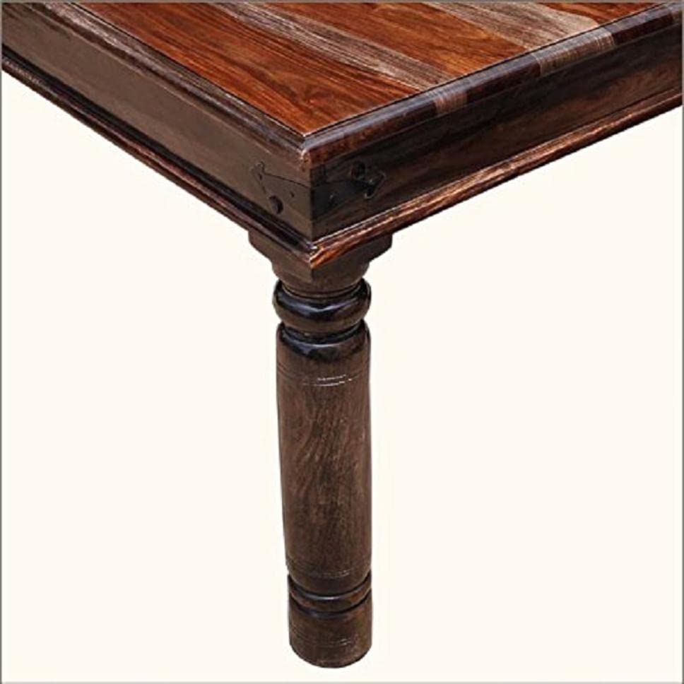 Image of APRODZ Solid Sheesham Wood Dining Table Set of 8 Seater Dinner Dinning Table with 8 Chair for Dining Furniture for Living Room Home Hotel Office Self Assembly (Brown Walnut Finish)