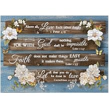 Christian Bible Puzzles for Adults, PICKFORU Jesus Religious Jigsaw Puzzles 1000 Pieces, Love & Faith Puzzle, Challenging Impossible Inspirational Quote Theme as Wall Decor