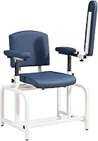 Vista 6 de Cómoda silla de laboratorio para spa de laboratorio y sala de tratamiento... (azul, normal)