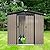 Zevemomo 6 x 4 ft Outdoor Storage Shed, All Weather Metal Sheds with Metal Foundation & Lockable Sliding Doors, Tool Sheds for Garden, Patio, Backyard, Lawn, Brown