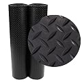 Rubber-Cal 03-206-W100-08 Diamond Plate Flooring Rolls, 1/8-Inch x 4 x 8-Feet, Black