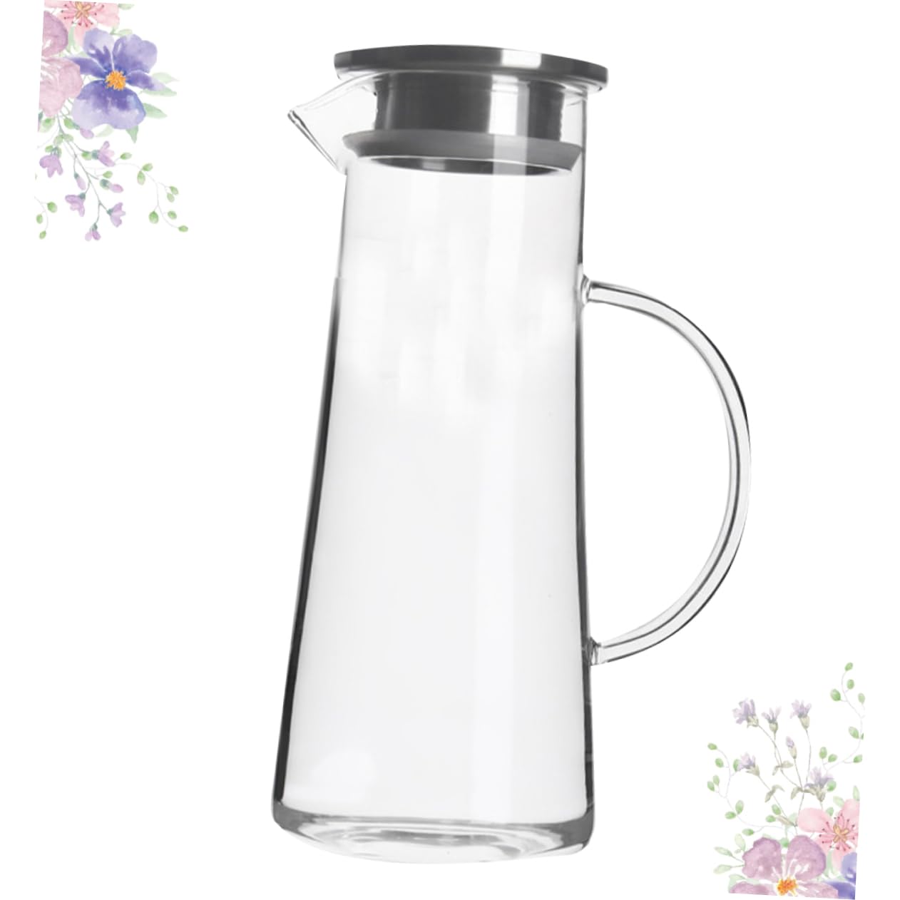 Große Wasserflasche und Spülmaschinenfest aus Borosilikatglas Feine Verarbeitung mit 1450ml Fassungsvermögen für Küche und Haushalt