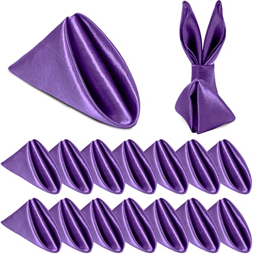Servilletas de Tela Satinadas Morado Claro 17x17 Pulgadas 16 Unidades miniatura 1