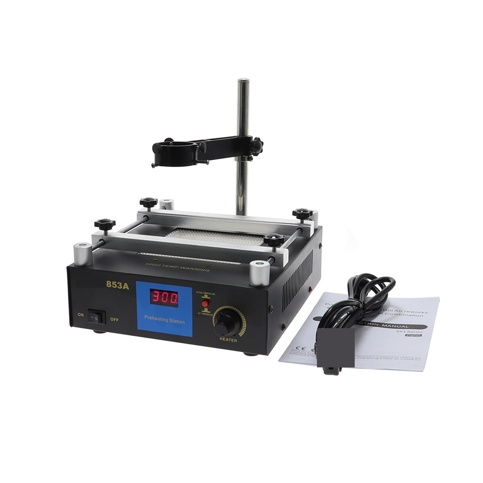853A cyfrowa stacja lutownicza z podgrzewaniem wstępnym High Power 50Hz ESD stacja lutownicza BGA PCB rozlutownica podgrzewanie IR Rozlutowanie elektroniczne