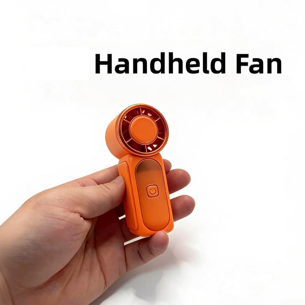 Ventola portatile alimentata tramite USB per raffreddamento esterno con prestazioni turbo ad alta velocità e durata estesa (1 arancione)