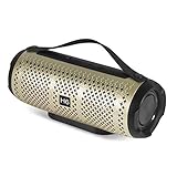 WJYLM Subwoofer-Lautsprecher, tragbarer Bluetooth-Lautsprecher LED Bluetooth-Lautsprechersäule Drahtloser tragbarer Resonanzkörper Audio-Dual-Lautsprecher Stereo-Subwoofer-Radio, Gold