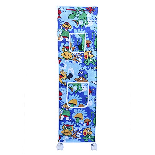 Image of Little One's | 6 Shelves Baby Foldable Wardrobe | Jungle Blue (Made in India, ISI Certifed), LW6 /AB