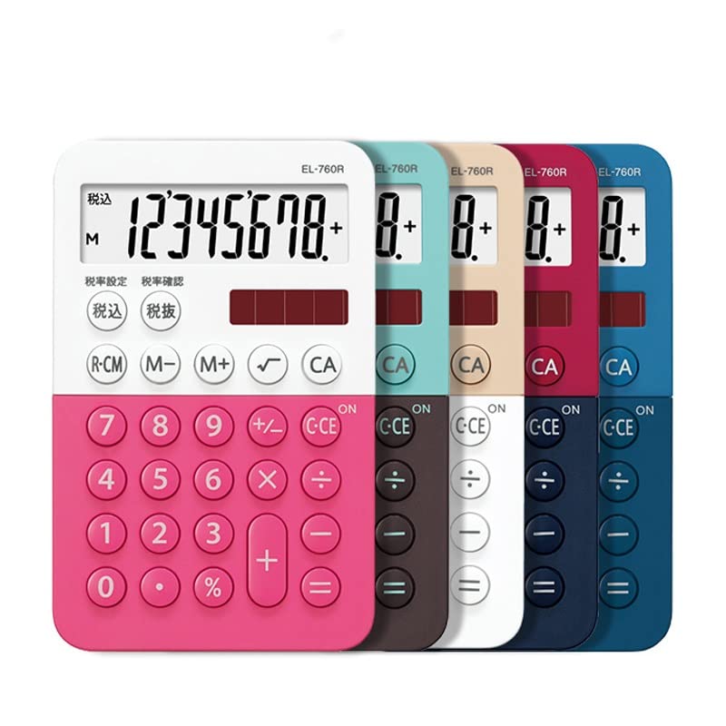 Calculadora mini de bolsillo para estudiantes y oficina paquete de 3 unidades multicolor 4