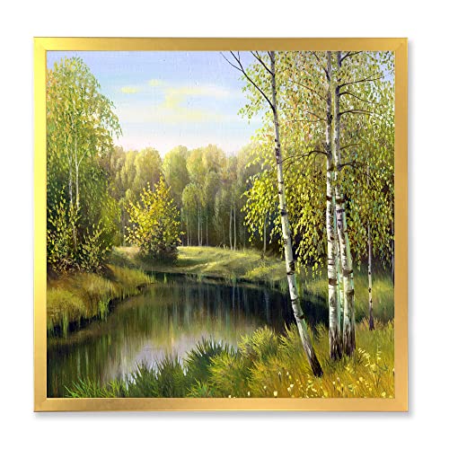 Tableau de bouleaux en forêt verte pour créer une ambiance zen dans votre chambre
