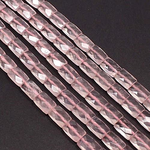 Quartz rose chicklet carré 8x12mm fil de 9 pouces pour bijoux