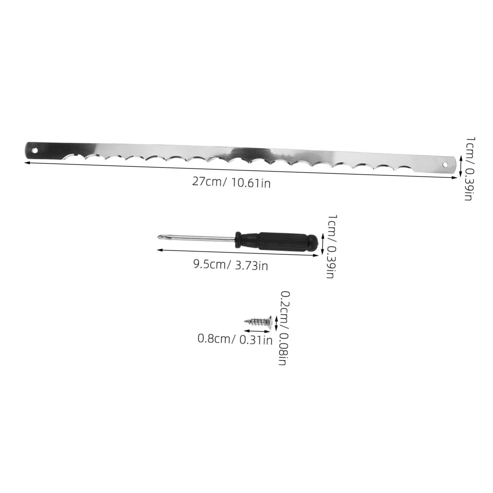 KICHOUSE 8pcs Replacement Serrated Bread Bow Knife Blades for Homemade Bread Sourdough Kitchen Use Stainless Steel Slicer