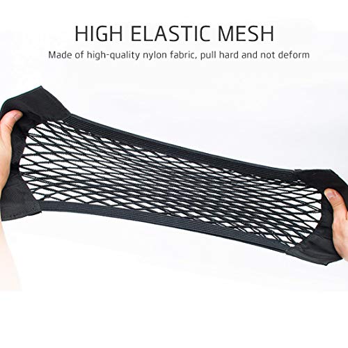 Tenachi Set 2 Car Trunk Net Mesh Auto Cargo Storage Organizer Universal Elastic Suv Netting Pocket Wall Sticker Add On Pouch Bag 15.7 X 9.8 Inch / 40 X 25Cm #TOP4