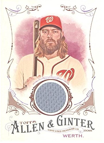 Autograph WarehouseAutograph Warehouse 343589 Jayson Werth Player Worn Jersey Patch Baseball Card - Washington Nationals 2016 Topps Allen & Ginters No. FSRB-JW