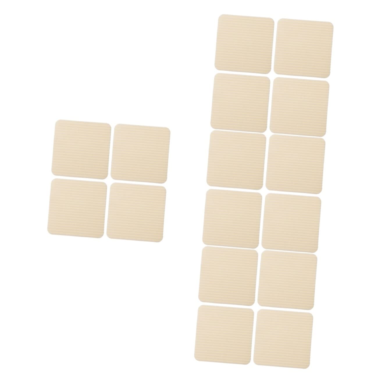 Alipis 16pièces Pads Antidérapants Auto-adhésifs pour Tapis Grippers pour Sols Durs Faciles à Installer Et Réutilisables