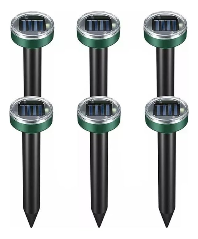 Kit 6 Repelentes Espanta Cobra Escorpião Solar Ultrassônico